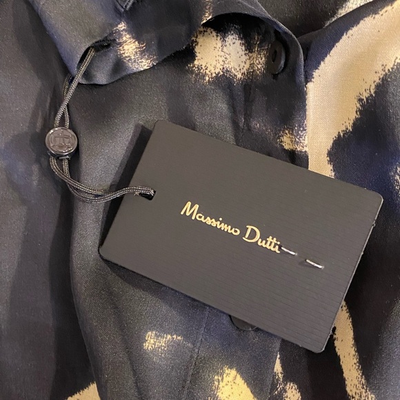 NWT Massimo Dutti Buttoned Down Women’s Long Sleeve Animal Print Blouse Top Sz 6 - Picture 6 of 12